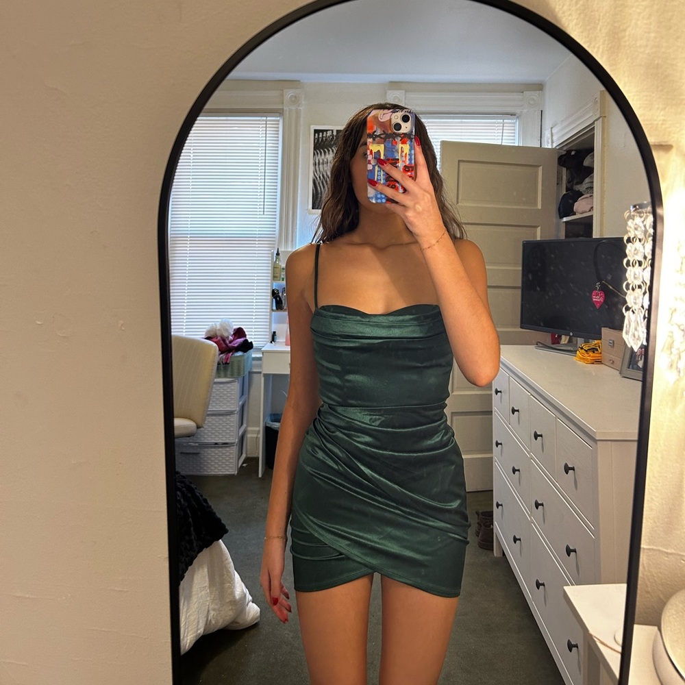 Emerald green dress